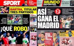 La prensa catalana sobre el penalti al Real Madrid: "Es un robo"