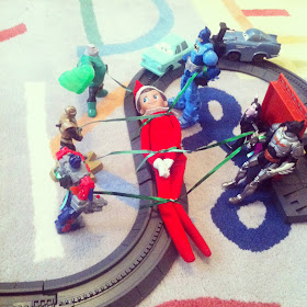 Elf on the Shelf Idea Tied to the Race Track