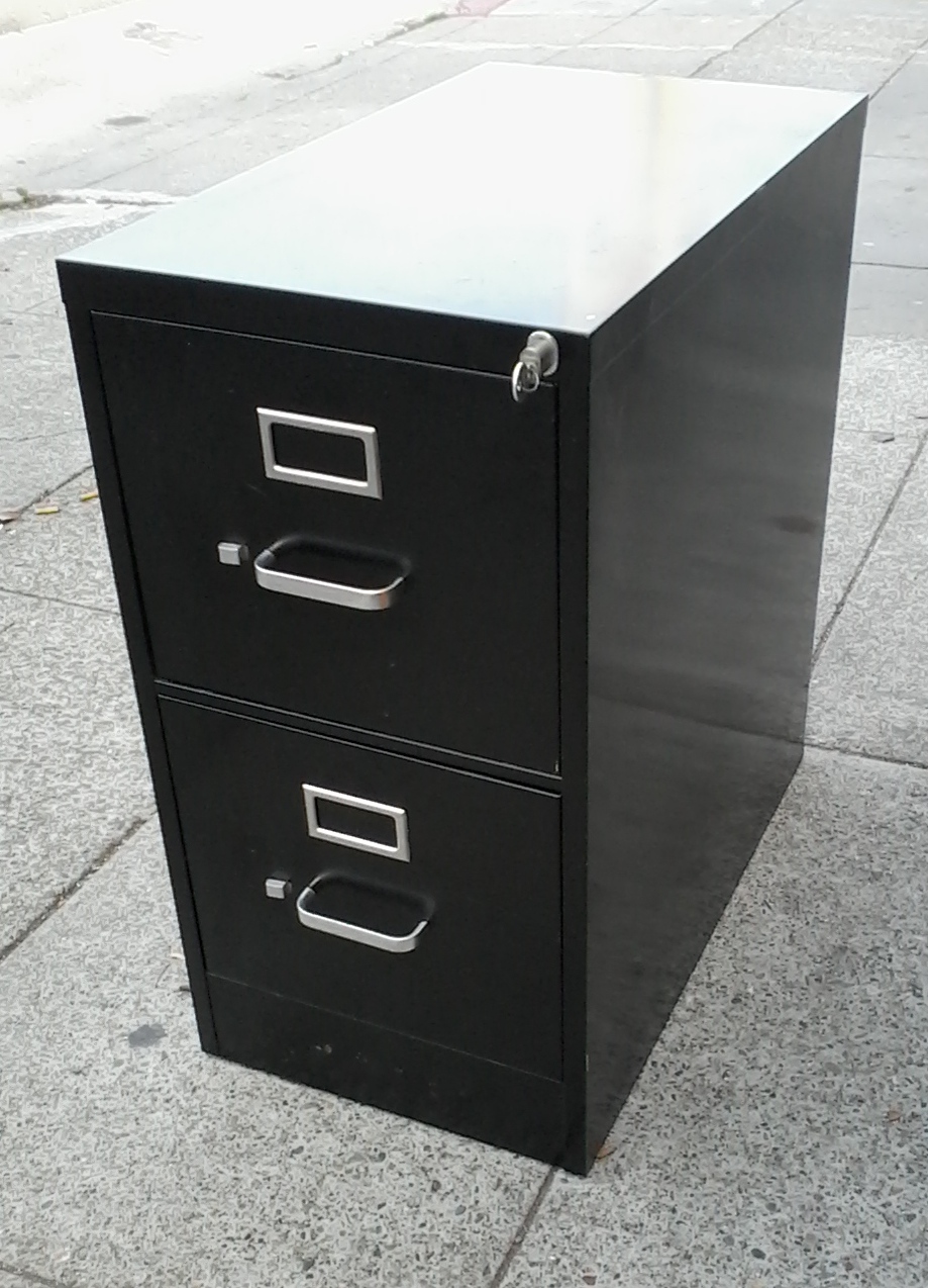 UHURU FURNITURE & COLLECTIBLES SOLD 10037 Locking 27" Deep File with Key 25