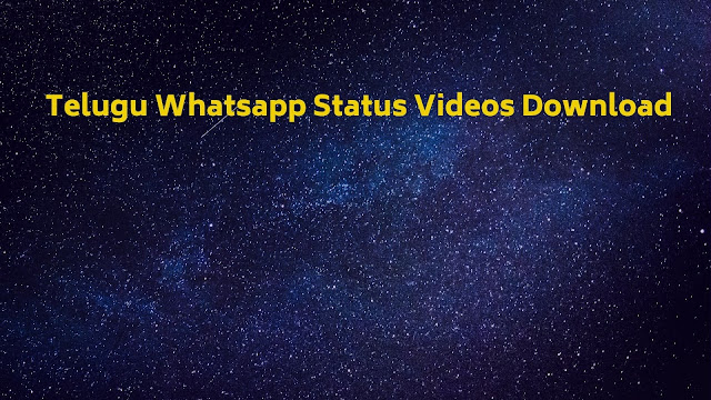 Telugu Whatsapp Status Videos Download https://www.statusvideodownload.org/