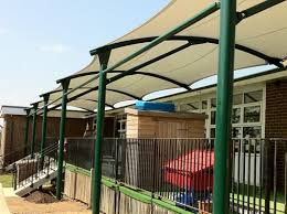 Fabric Walkway Canopies Suppliers + Polycarbonate Walkway Shades Suppliers in Dubai + Sharjah + Ajman + UAE 