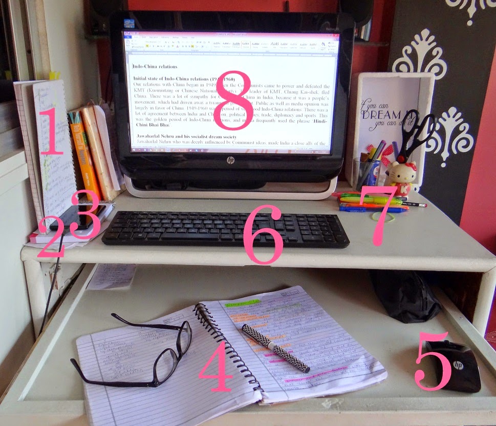 Studying on my PC + How to Organize the Table while Studying The