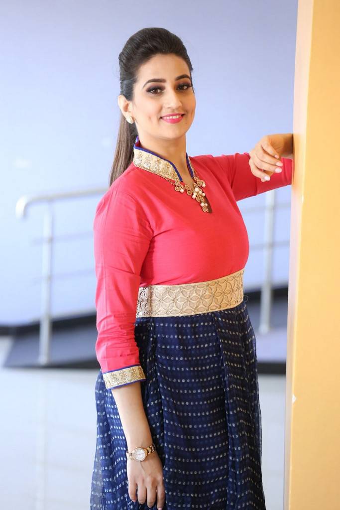 Telugu TV Actress Manjusha Stills At Ego Film Teaser Launch