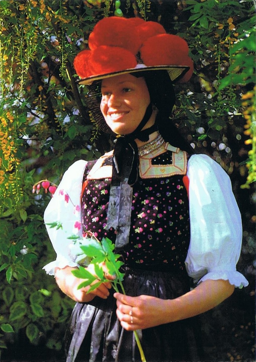 Postcard footprints from around the world: Black Forest costume