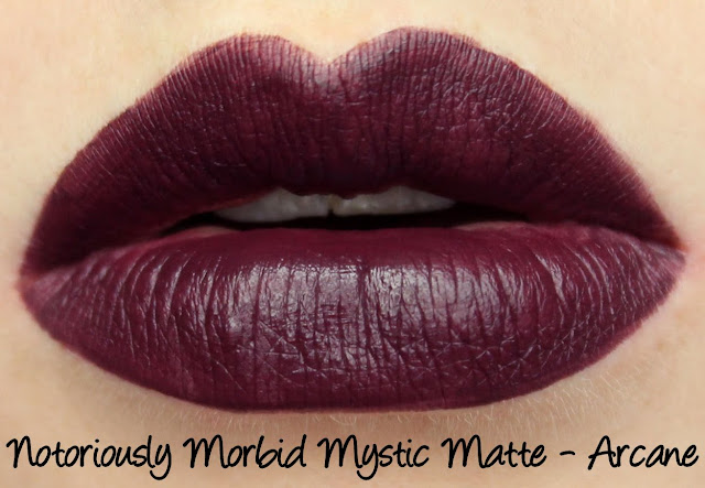 Notoriously Morbid Mystic Matte Lipstick - Arcane Swatches & Review