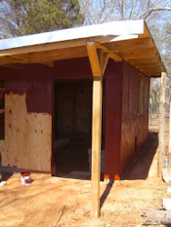 coop chicken windows walls floor plywood roost paint 5acresandadream barn