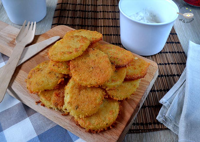 Patatas crujientes con queso
