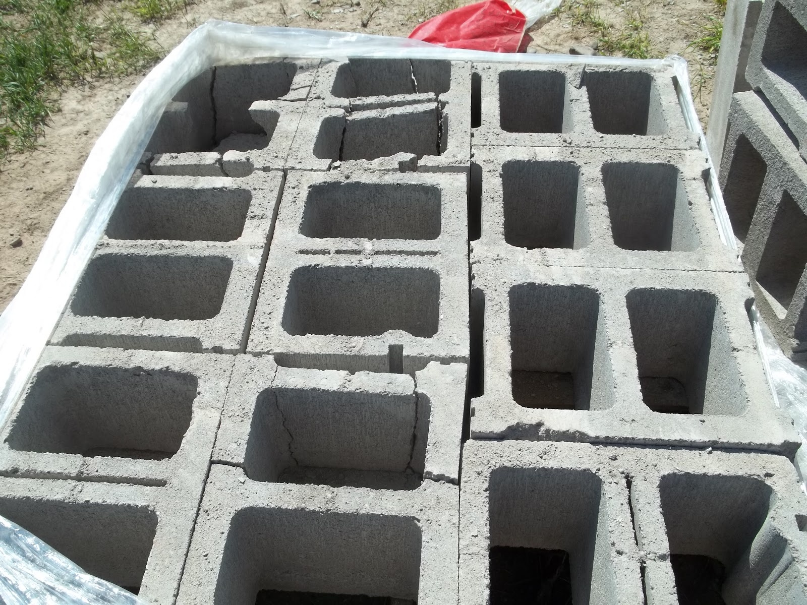 A Less Stress Life First delivery of cement blocks