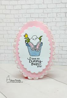Bunny Love a card by Diane Morales | Bunny Hop Stamp Set by Newtons Nook Designs.