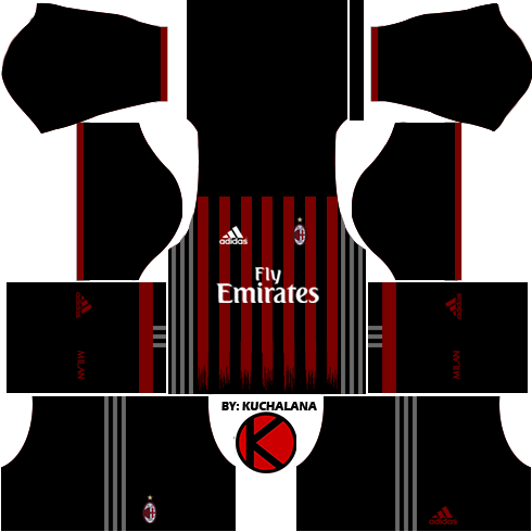 AC Milan Kits 2016/2017 - Dream League Soccer 2017 and FTS15