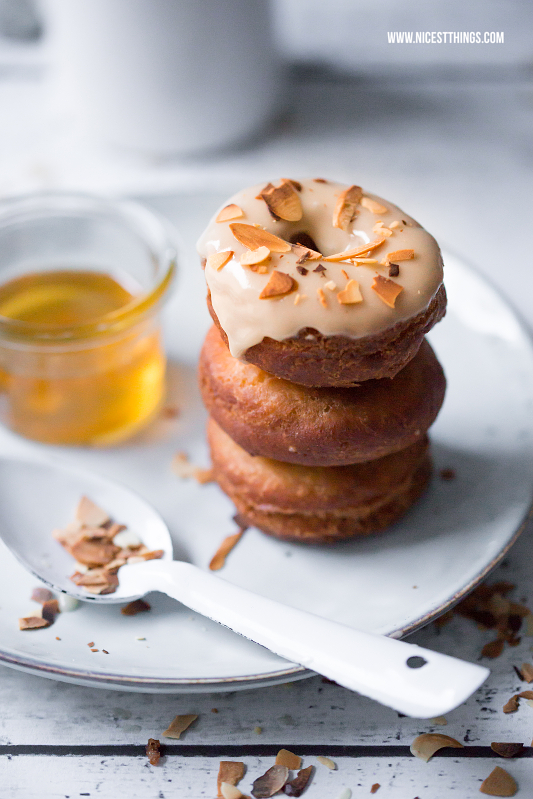Honig Donuts mit Honigglasur selber machen
