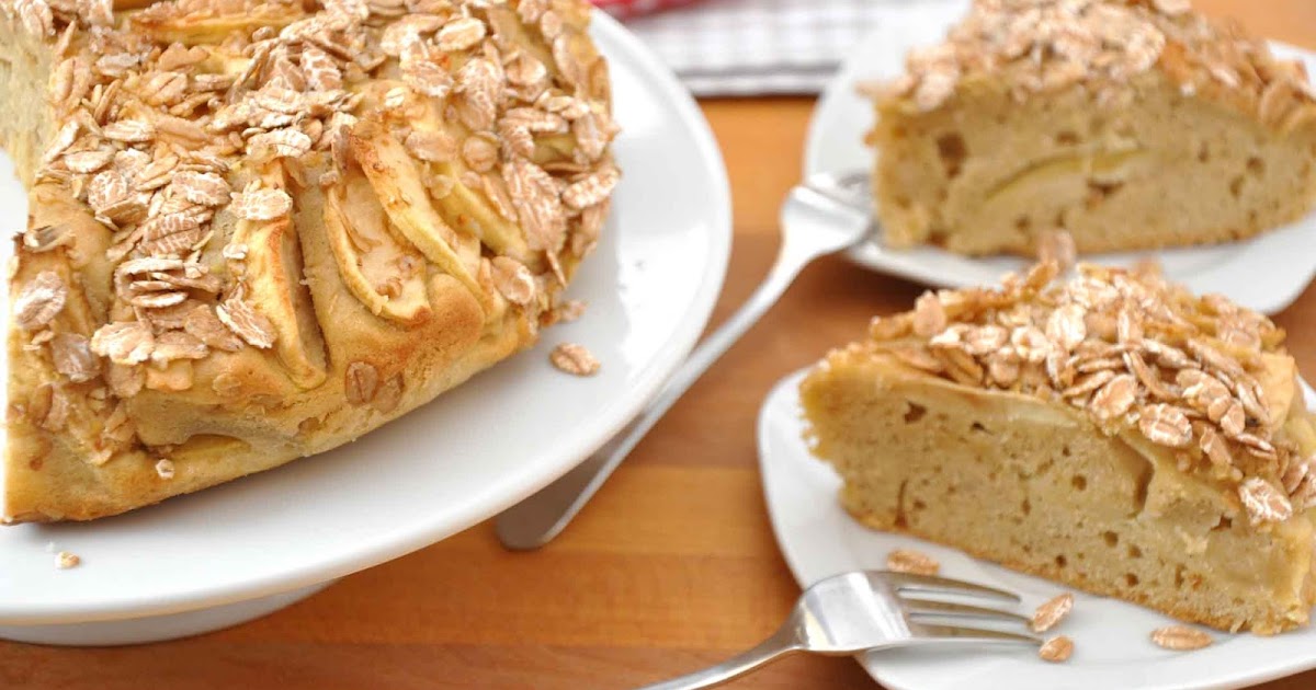Bärenhunger: Apfel Kuchen mit Haferflocken