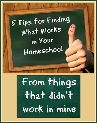 5 Tips for Finding What Works in Your Homeschool (From things that didn't work in mine) on Homeschool Coffee Break @ kympossibleblog.blogspot.com - Just because a curriculum is great doesn't mean it's a great fit for our family. Here are some lessons I've learned the hard way about picking great curriculum that great FOR YOU!