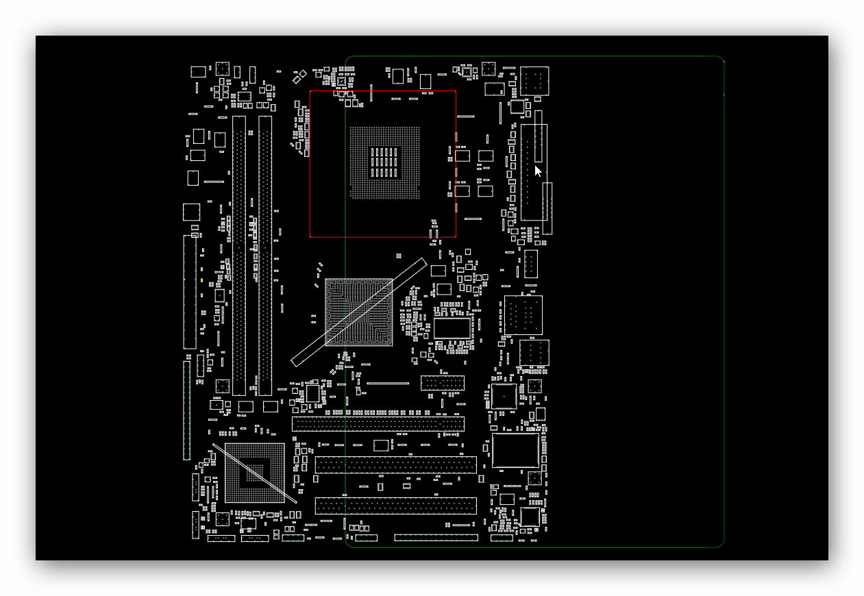 Board View ASUS P5GC-MX REV (R3.05G)