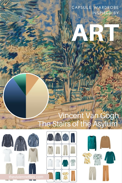 How to Accent a Denim and Khaki Capsule Wardrobe: Start with Art - The Stairs of the Asylum by Van Gogh How to Accent a Denim and Khaki Capsule Wardrobe: Start with Art - The Stairs of the Asylum by Van Gogh