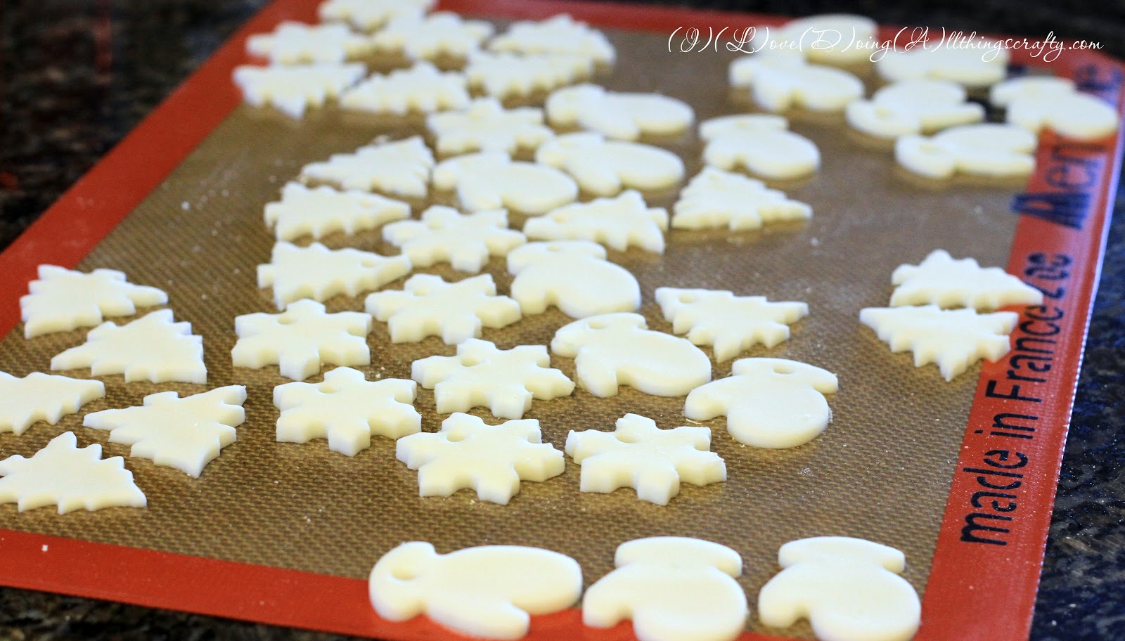 I Love Doing All Things Crafty Homemade Personalized Clay Ornaments using Stamps Christmas Craft