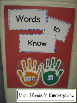 Word Work and Sight Word Activities for Kindergarten