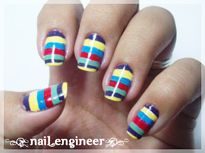 Nail Engineer: Erica's Nail Art Challenge (Day 7) - Stripes / Lines
