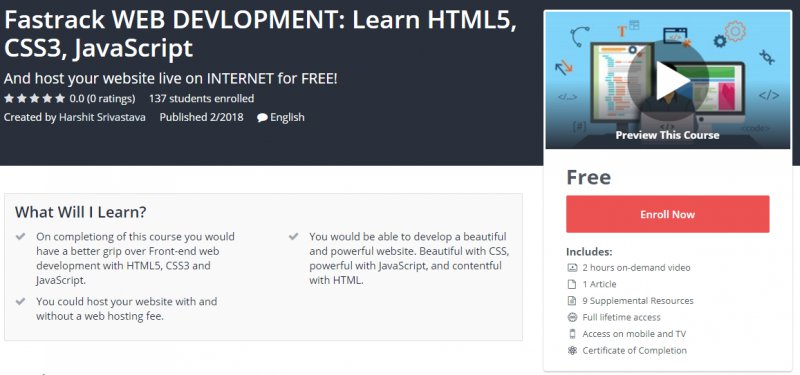 [100% Free] Fastrack WEB DEVLOPMENT: Learn HTML5, CSS3, JavaScript ...
