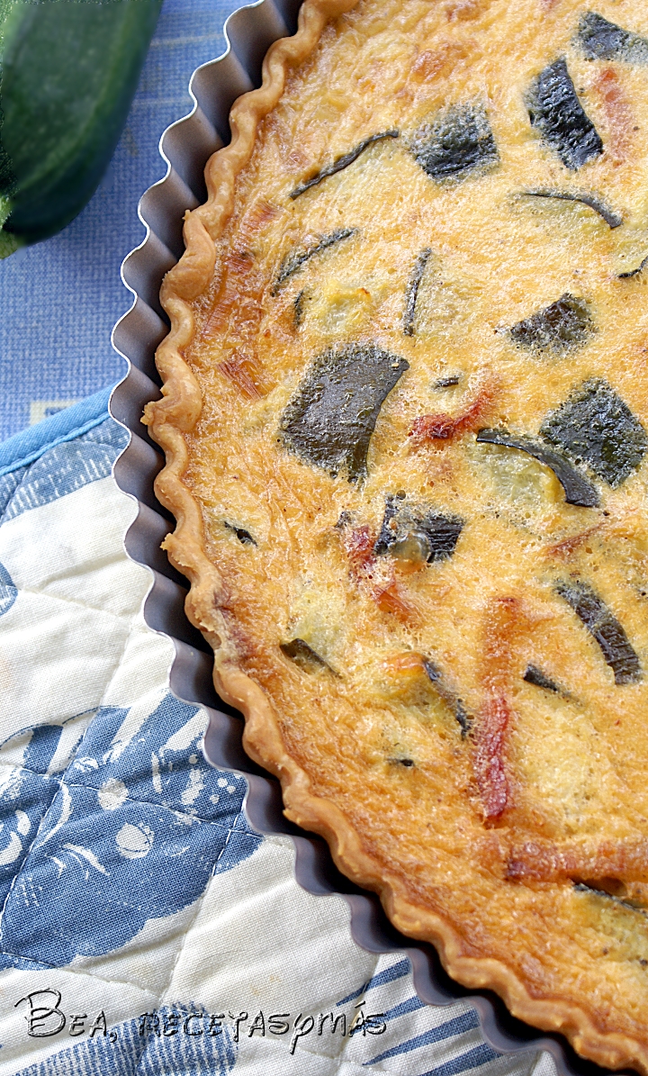 Quiche de calabacin y bacon