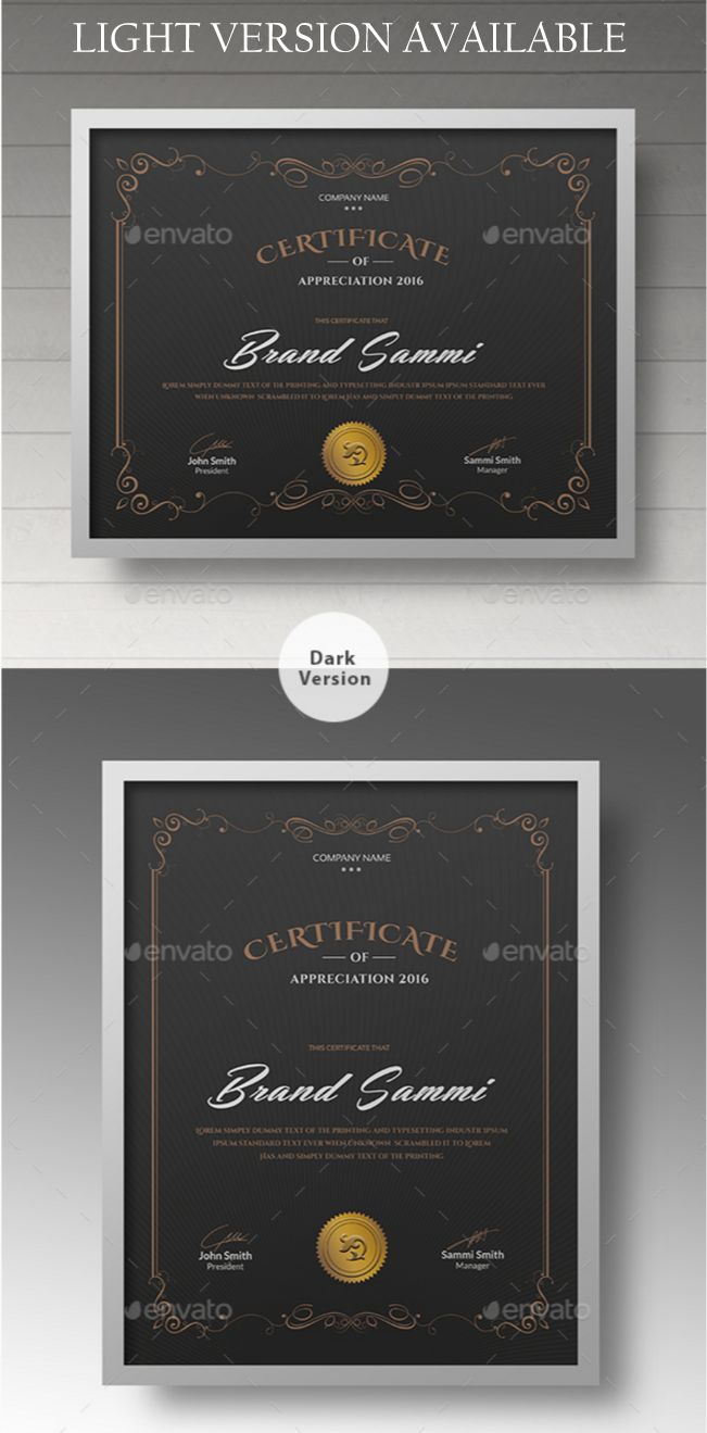 certificate template psd