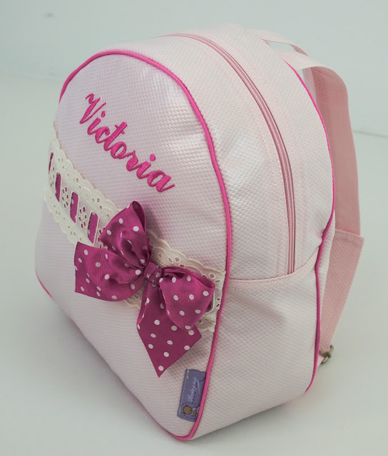 Personalisierte Rucksack für Kinder mit name rosa
