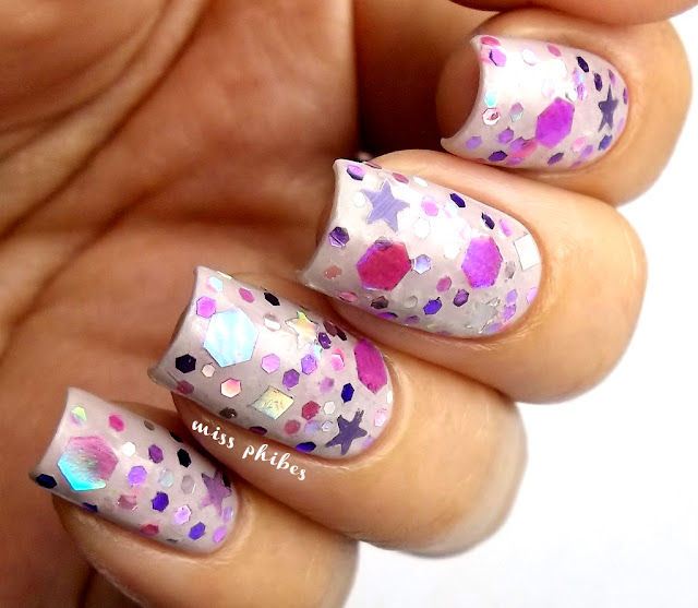 glitter nails + uñas con brillo