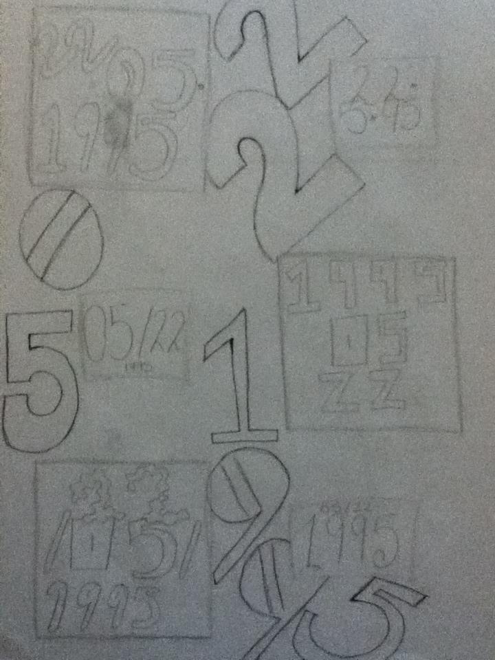 GCSE Art Work!! My Number work!!