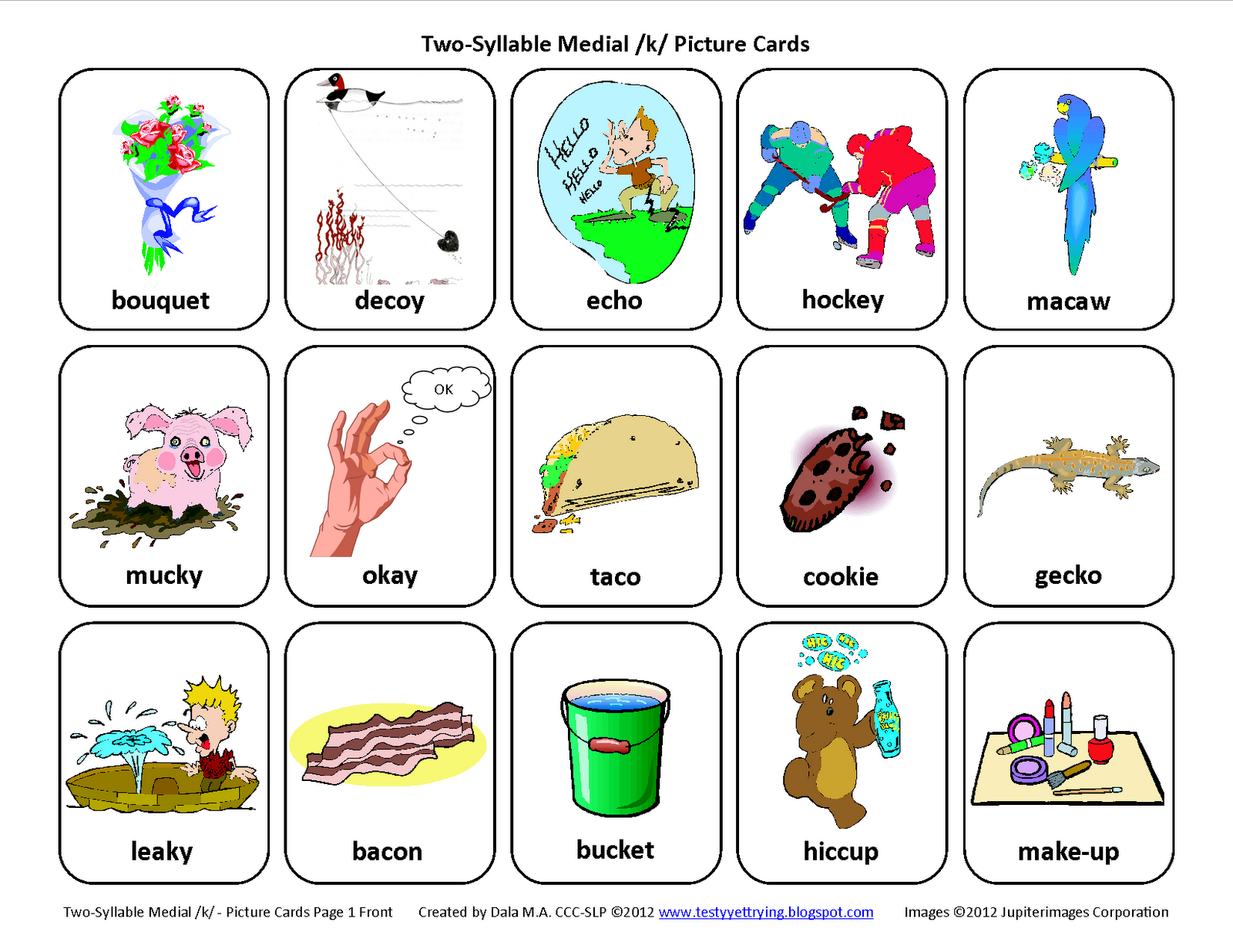 speech therapy words