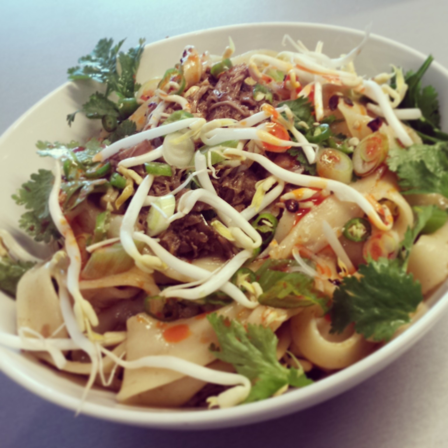 good food in a crap kitchen Cumin lamb with hand pulled noodles