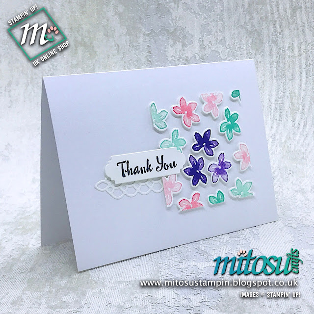 Alternative Floating Frame Technique with Stampin' Up! Petals & More. Order Cardmaking Supplies from Mitosu Crafts UK Online Shop 24/7