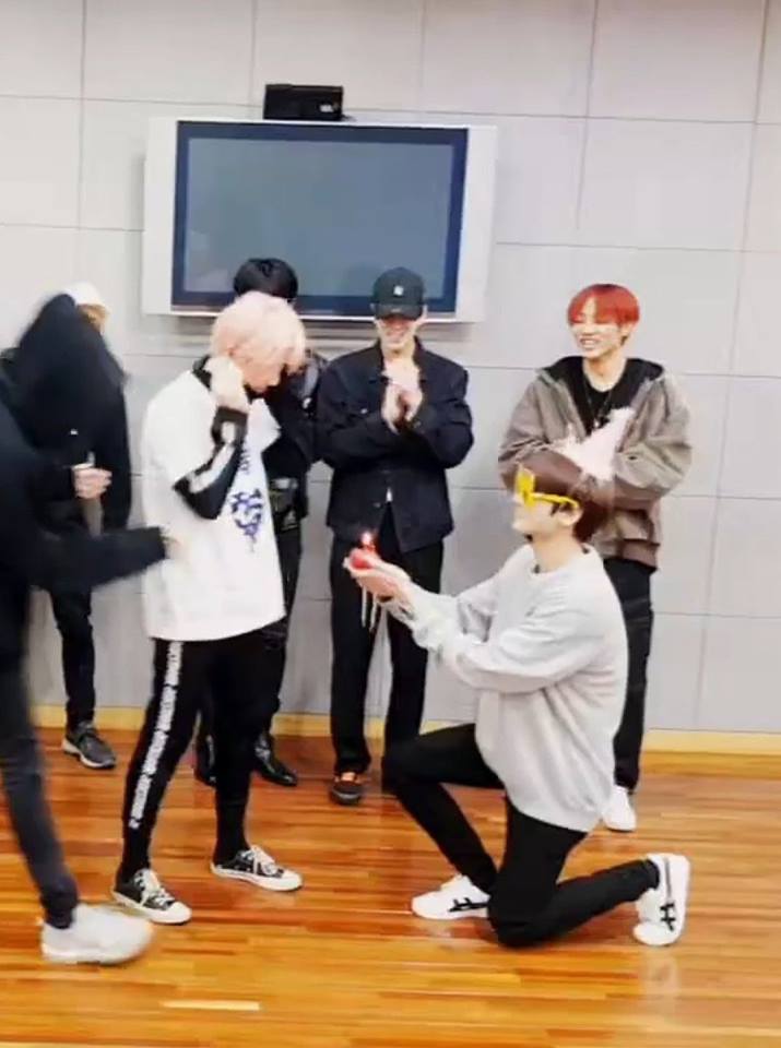 토마토를 싫어하는 멤버에게 토마토 케이크를 선물해준 더보이즈ㅋㅋㅋㅋㅋ | 인스티즈