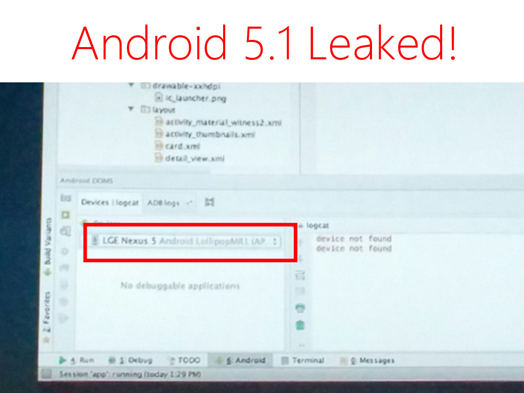 Android 5.1 Leaked by Android Developers During Devoxx Conference