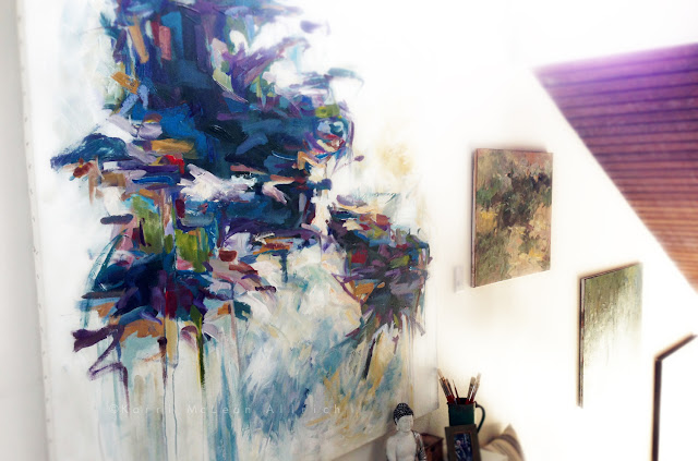 Karri Allrich artist- paintings in the studio ©2015