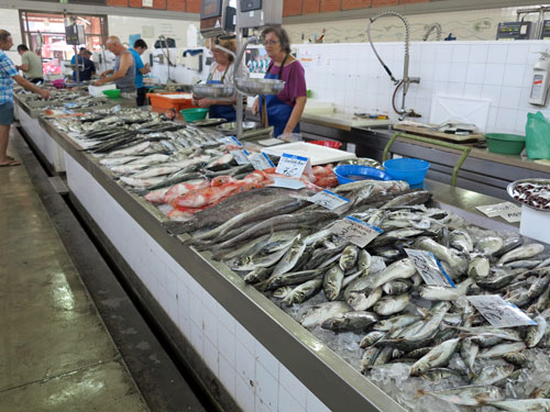 Fish & Vegetable Market Olhão, Algarve, Portugal.