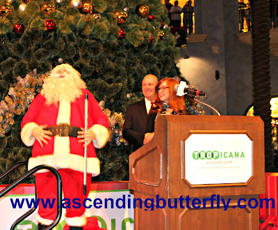 Santa Laughing at Tropicana Atlantic City Casino 2015 Holiday Tree Lighting