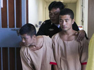 Myanmar migrants Win Zaw Htun, right, and Zaw Lin Myanmar migrants Win Zaw Htun, right, and Zaw Lin