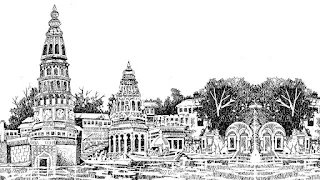 पंढरपूर येथील मंदिराचे रेखाचित्र