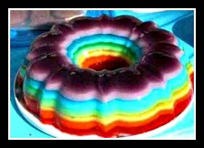 la ricetta della gelatina arcobaleno (clicca e condividi)