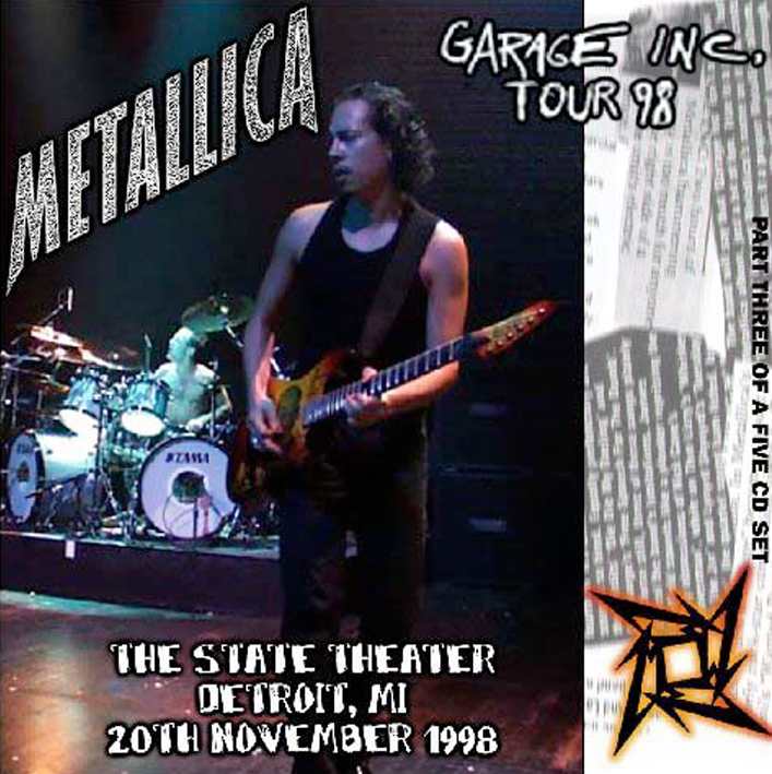 bootleg addiction Metallica Detroit November 20, 1998
