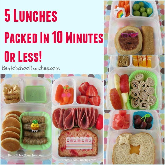 Bento School Lunches : 5 Lunches Packed In 10 Minutes Or Less