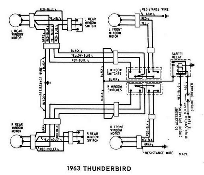 Windows Wiring Diagram For 1963 Ford Thunderbird | All about Wiring