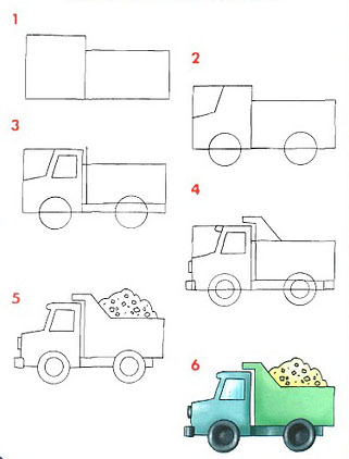 Cómo dibujar un camión