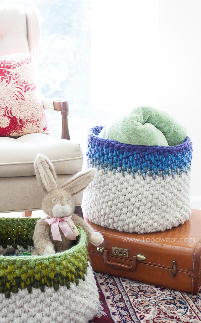 Crochet Baskets Round Up
