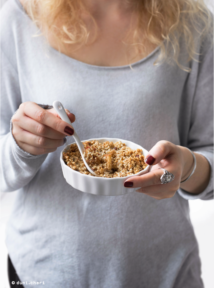 Apple Crumble Kokosöl Quinoa Vegan gesund Rezept Apple Crumble Kokosöl Quinoa Vegan gesund Rezept