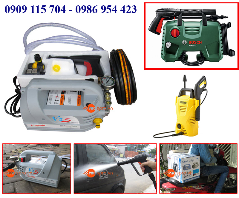 ​Giá máy xịt nước rửa xe chuyên nghiệp, máy phun rửa xe áp lực cao May-phun-xit-rua-gia-dinh