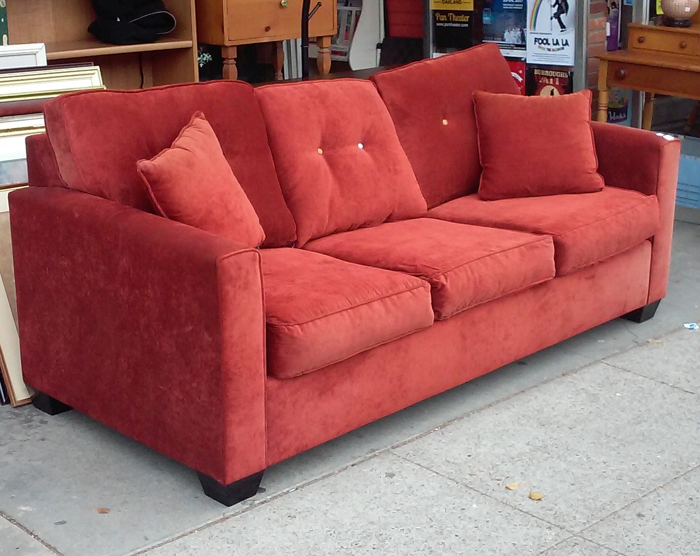 modern orange sofa bed
