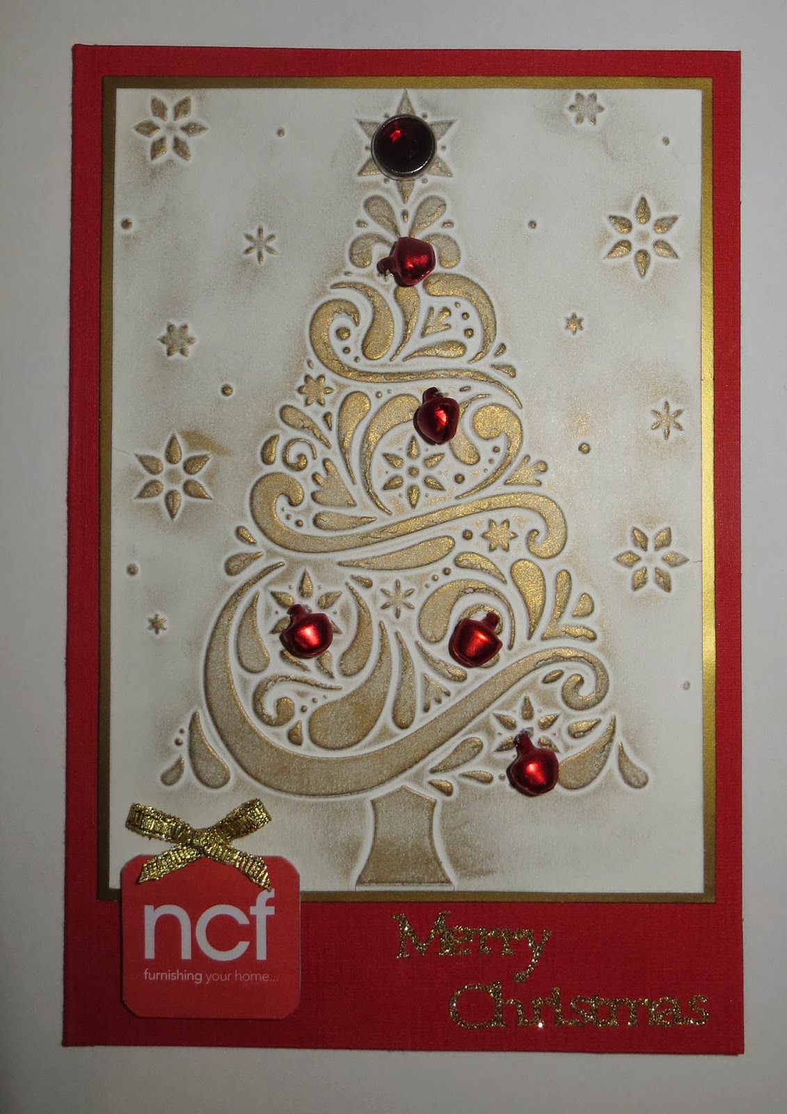 Made By Mandy Embossed Christmas Tree