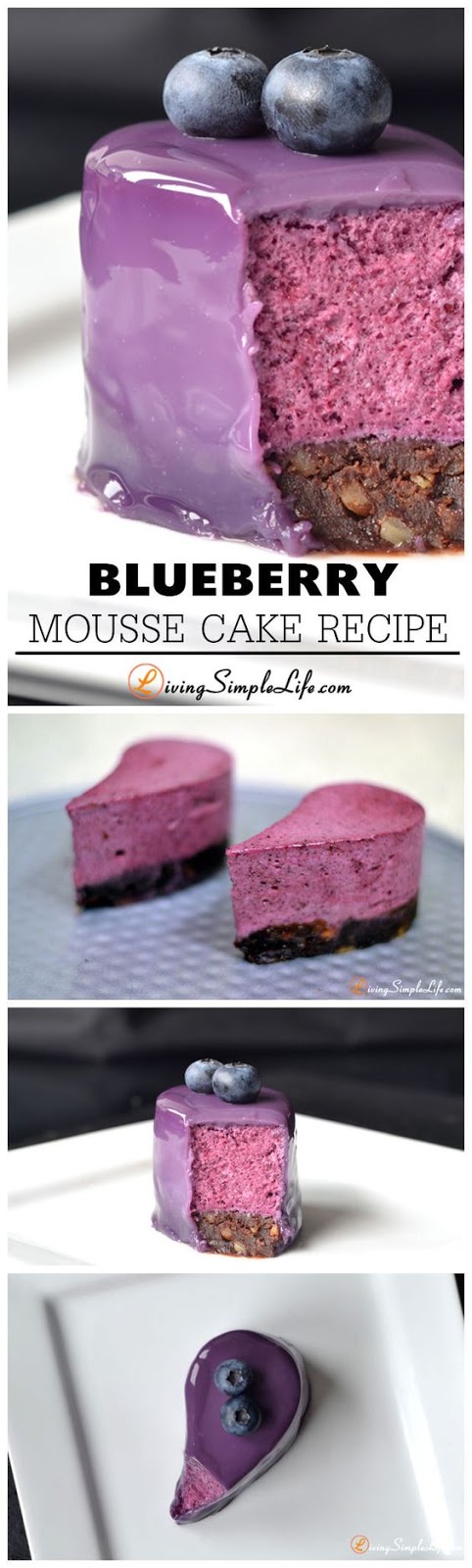 Blueberry Mousse Cake Recipe | Foodandcake789