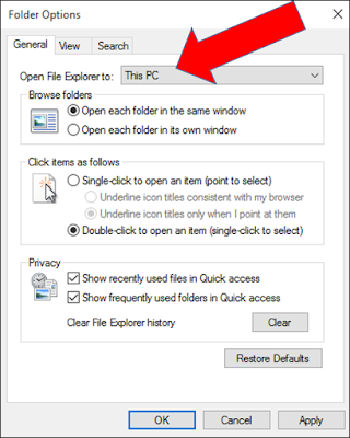 File Explorer Folder Options - One Cool Tip